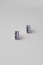 Purple Stone Stud Earrings