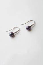 Purple Genuine Pearl Earrings