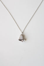 14KT White Gold Chain Bell Pendant Necklace