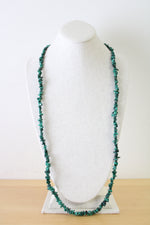 Green Beaded Long Necklace