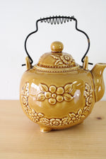 Tea Time Yellow Porcelain Vintage Made In Japan Teapot