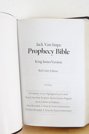 The Jack Van Impe Prophecy Bible Limited Special Edition King James Version
