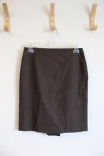 NEW Ann Taylor Brown Wool Blend Pencil Skirt | 0 Petite