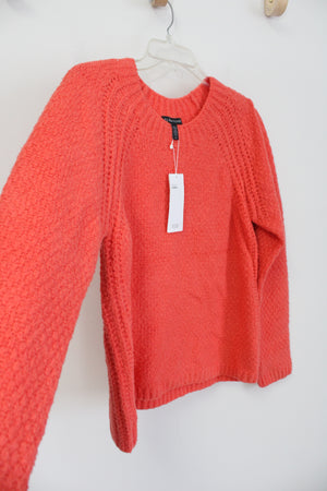 NEW Eileen Fisher Coral Orange Knit Sweater | S