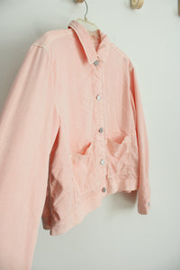 Gap Light Pink Dyed Boxy Button Down Shirt | L
