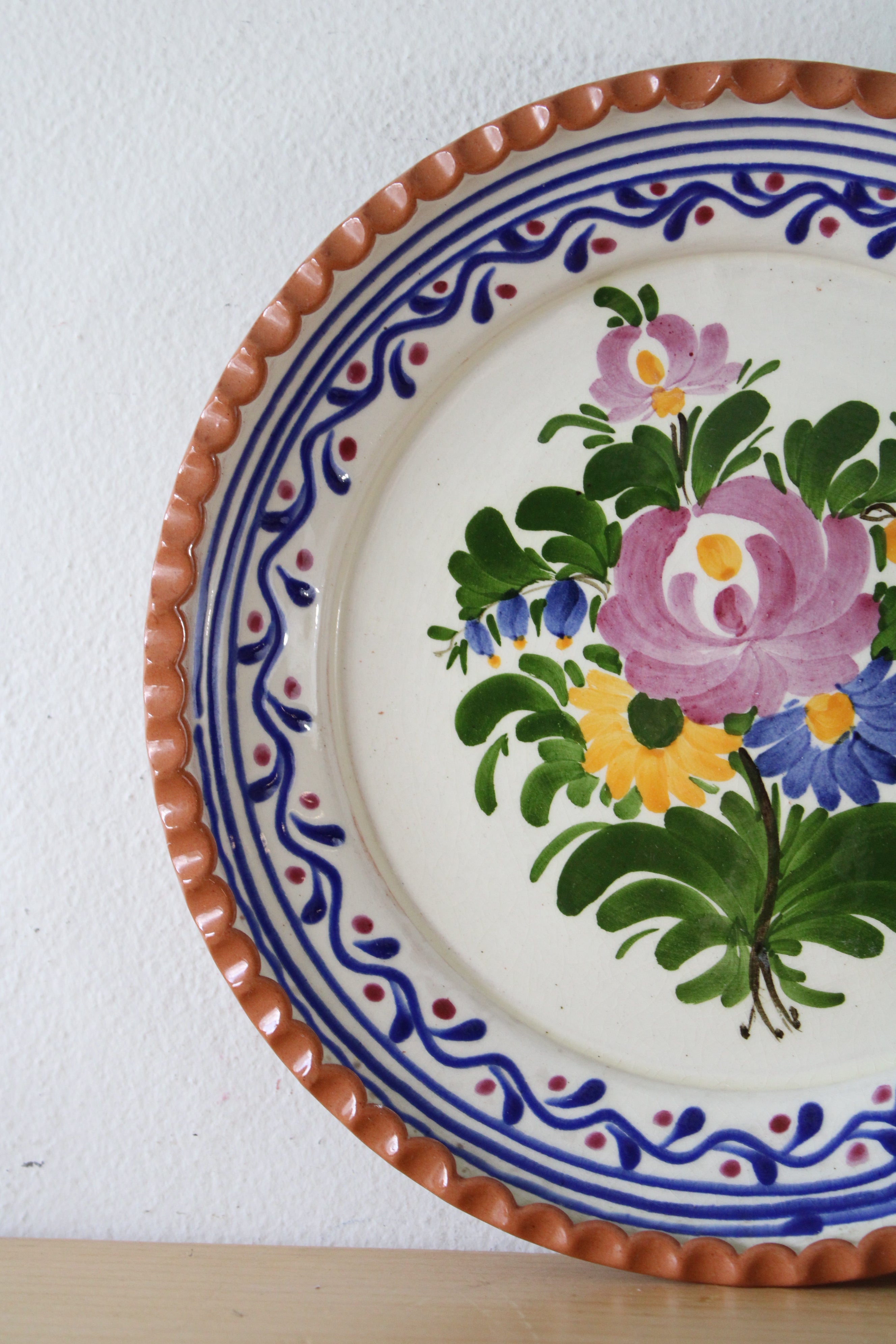 Painted Terracotta Clay Painted Plate