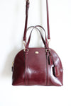 Coach Peyton Leather Cora Domed Satchel Mulberry Purse
