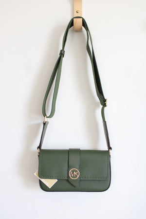 NEW Michael Kors Tracolla Greenwich Olive Army Green Mini Shoulder Bag