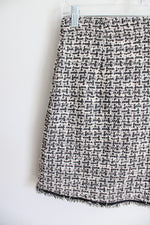 NEW Max Studio Teed Black White Woven Mini Skirt | S