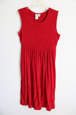 Coldwater Creek Red Smocked Dress | 14 Petite