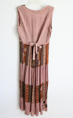 M.P.H. Dusty Pink Embroidered Boho Maxi Dress | M
