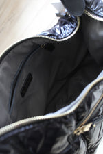 NEW Ellen Tracy Black Puffer Quilted Nylon Bag