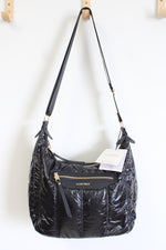NEW Ellen Tracy Black Puffer Quilted Nylon Bag
