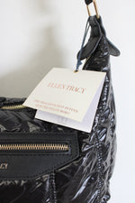 NEW Ellen Tracy Black Puffer Quilted Nylon Bag
