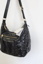 NEW Ellen Tracy Black Puffer Quilted Nylon Bag