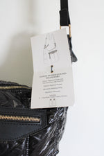 NEW Ellen Tracy Black Puffer Quilted Nylon Bag