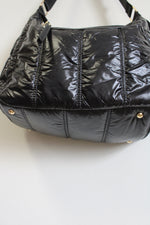 NEW Ellen Tracy Black Puffer Quilted Nylon Bag