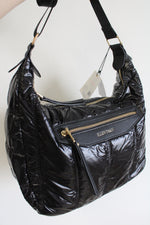 NEW Ellen Tracy Black Puffer Quilted Nylon Bag