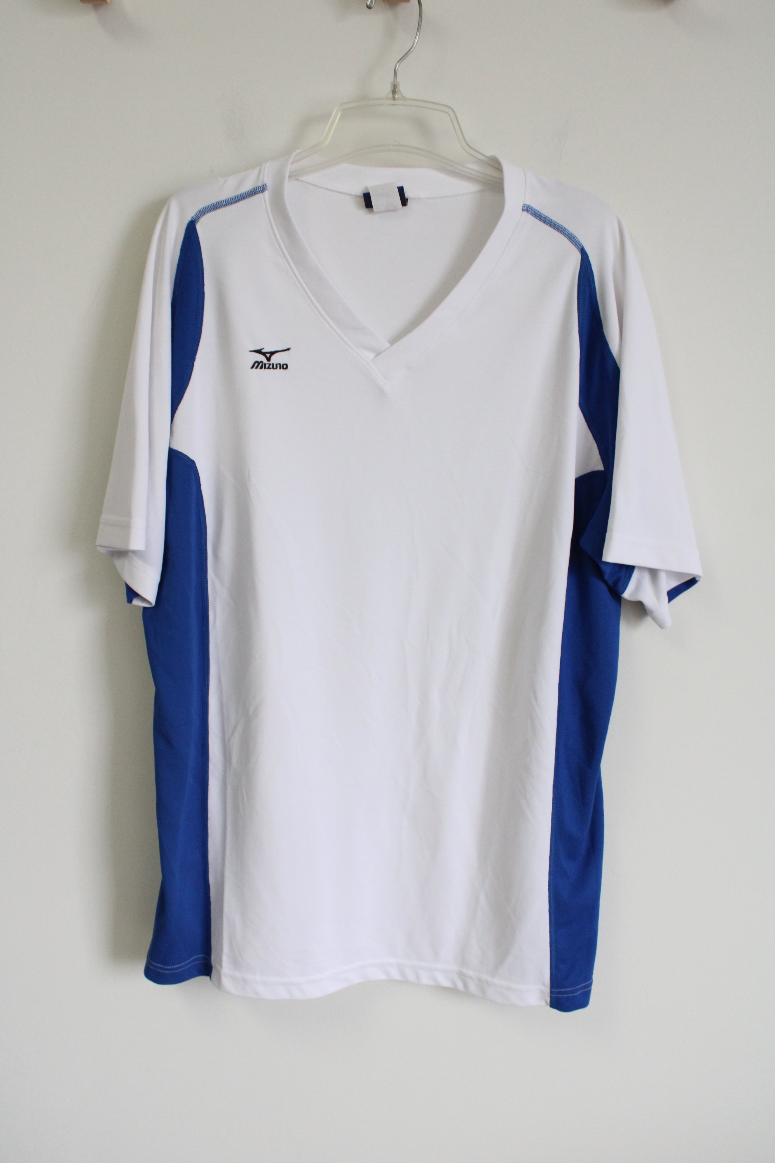 Mizuno White Blue Shirt | XL