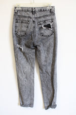 Shein Gray Wash Distressed High Rise Denim Jeans | 4