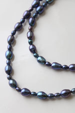 Purple Baroque Pearl Long Necklace