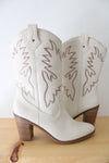 NEW Maurices White Heeled Cowgirl Boots | Size 11