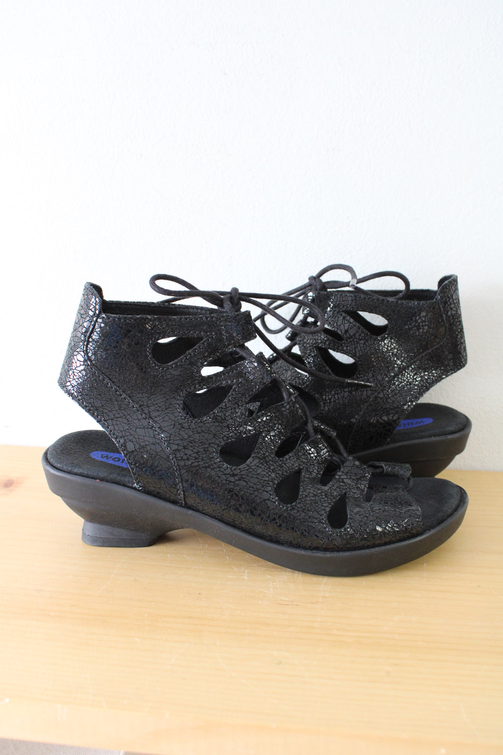 Wolky Lace Up Sandals Black