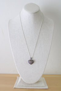 Ruby Stone Heart Necklace