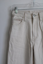 Calvin Klein Cropped Wide Leg Beige Jean | 24W