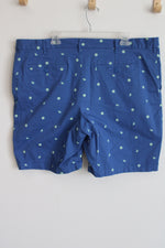 Izod Stretch Blue Lime Print Bermuda Shorts | 42