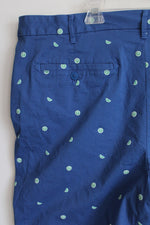 Izod Stretch Blue Lime Print Bermuda Shorts | 42