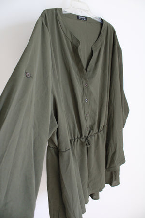 NEW Bloomchic Olive Green Long Sleeved Blouse | 30