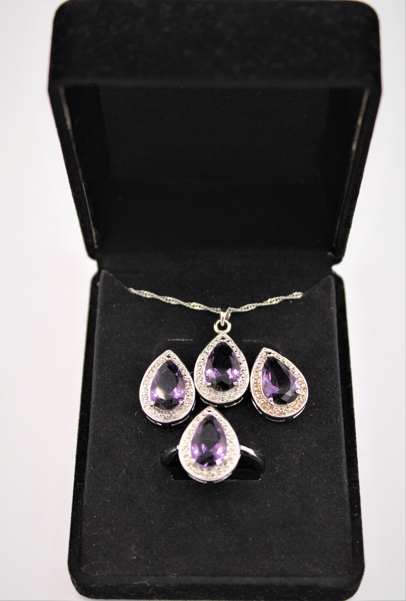 Purple Stone Jewelry Set