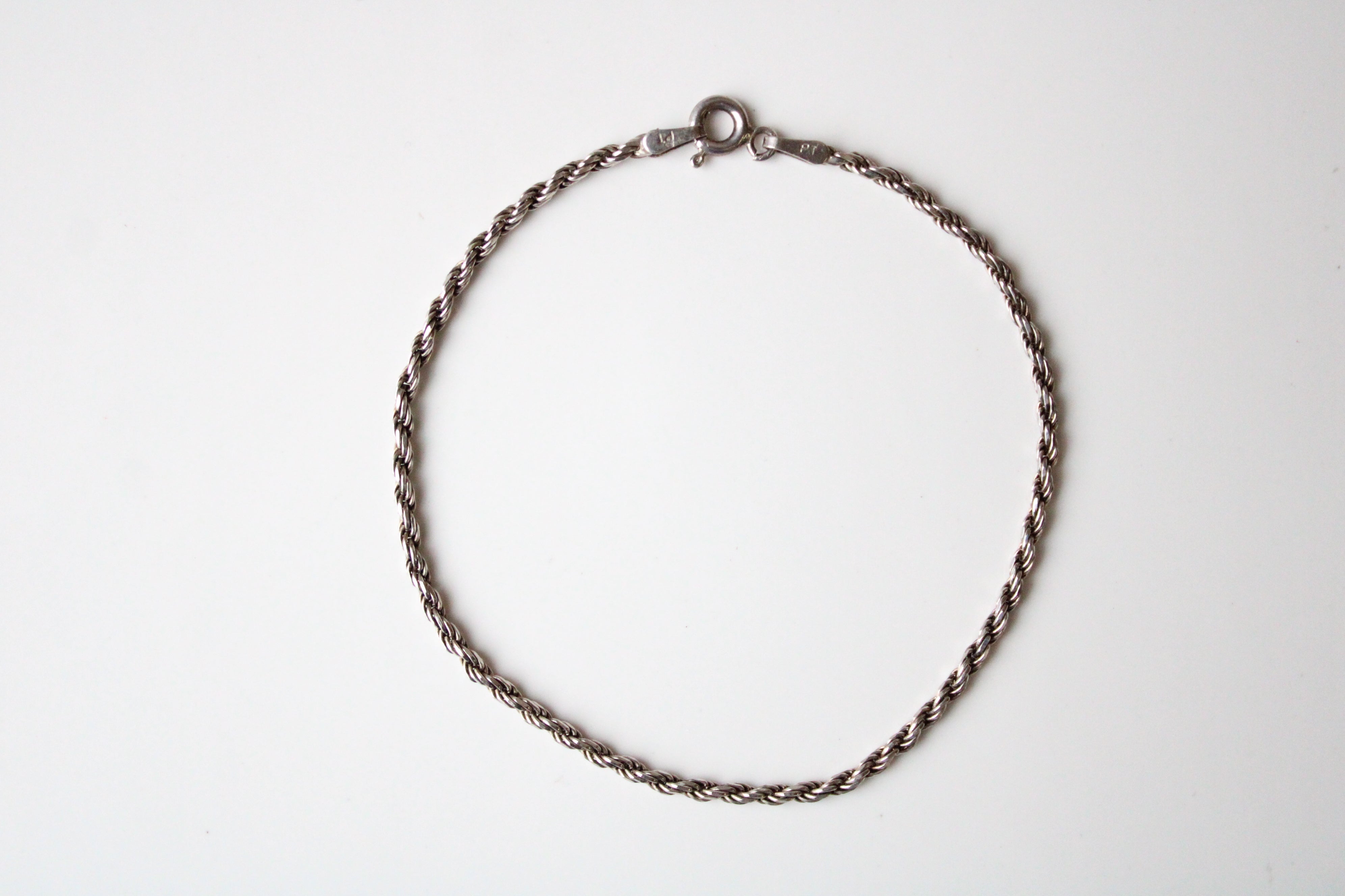 925 Sterling Silver Twist Chain Bracelet