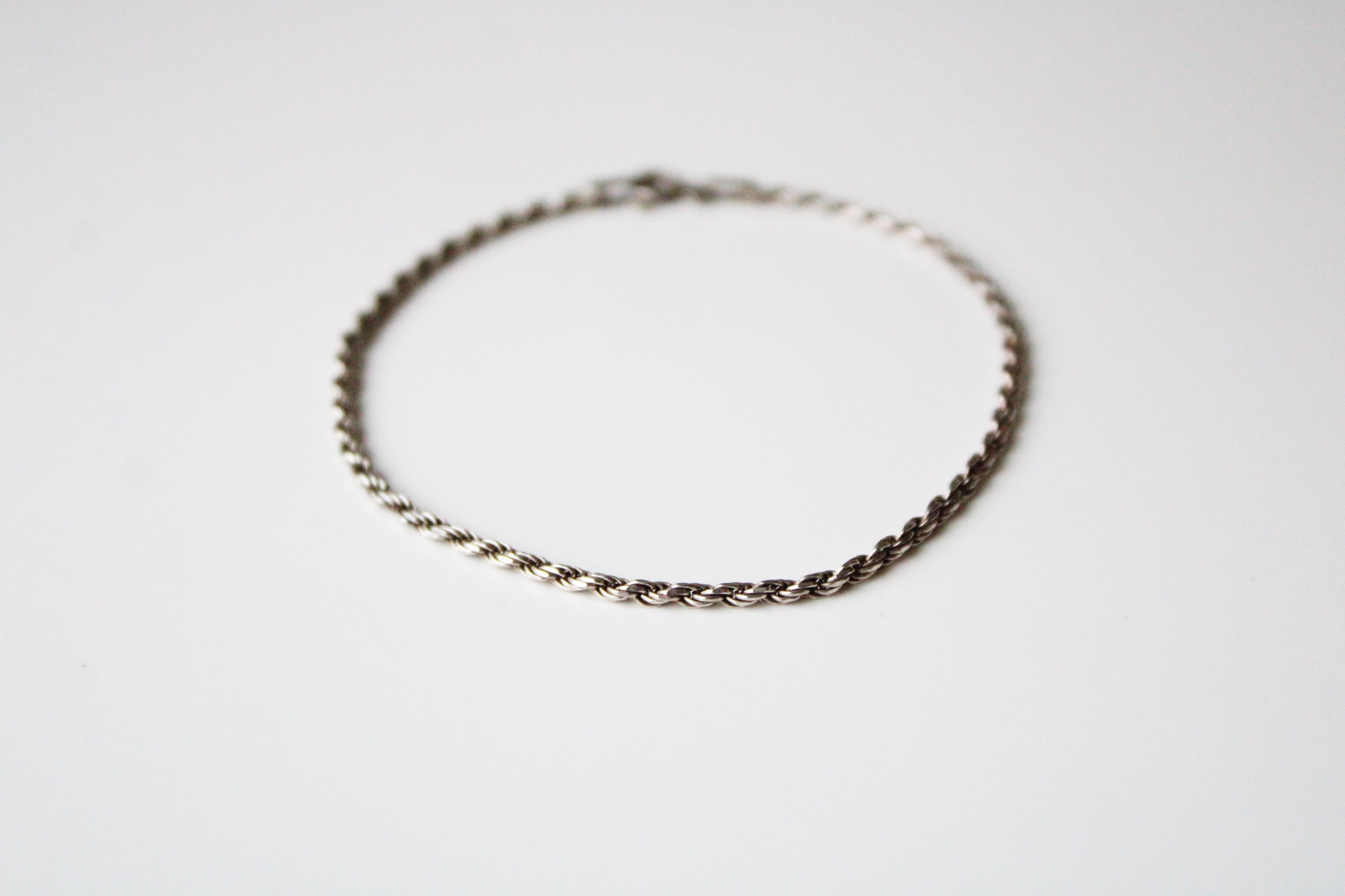 925 Sterling Silver Twist Chain Bracelet