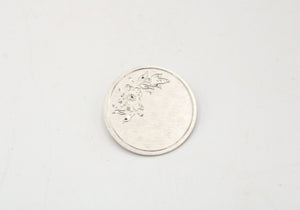 Sterling Silver Etched Circle Pin