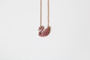 Swarovski Pink Swan Necklace