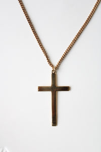 1/20-12K GF Theda Stamped Cross Necklace