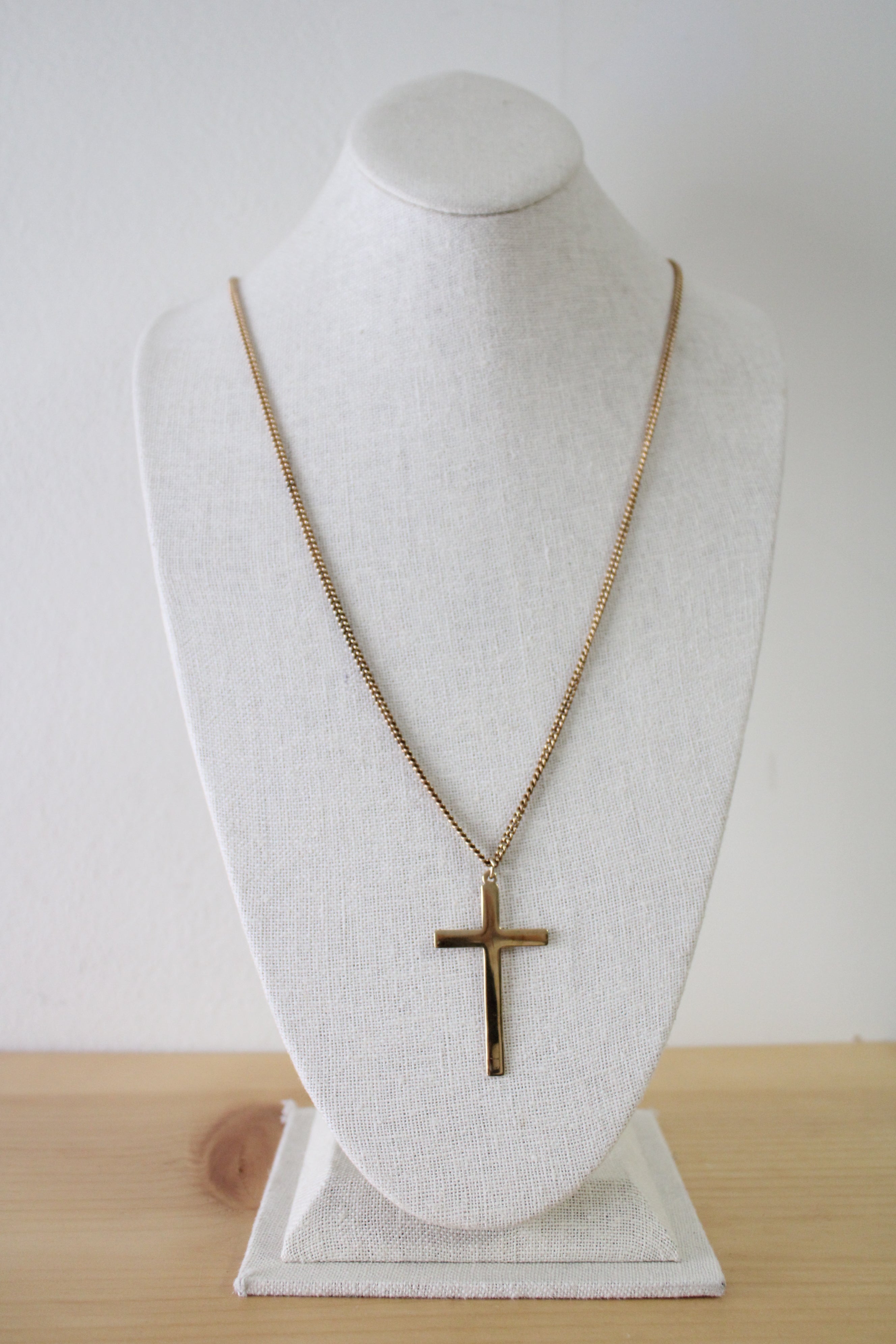 1/20-12K GF Theda Stamped Cross Necklace