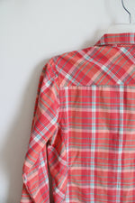 Core Concepts Orange Plaid Button Down Shirt | S