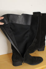 Toni Pons Knee-High Black Suede Boots | 39