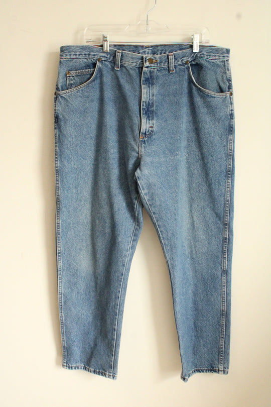 Wrangler Light Wash Straight Leg Jeans | 40x30