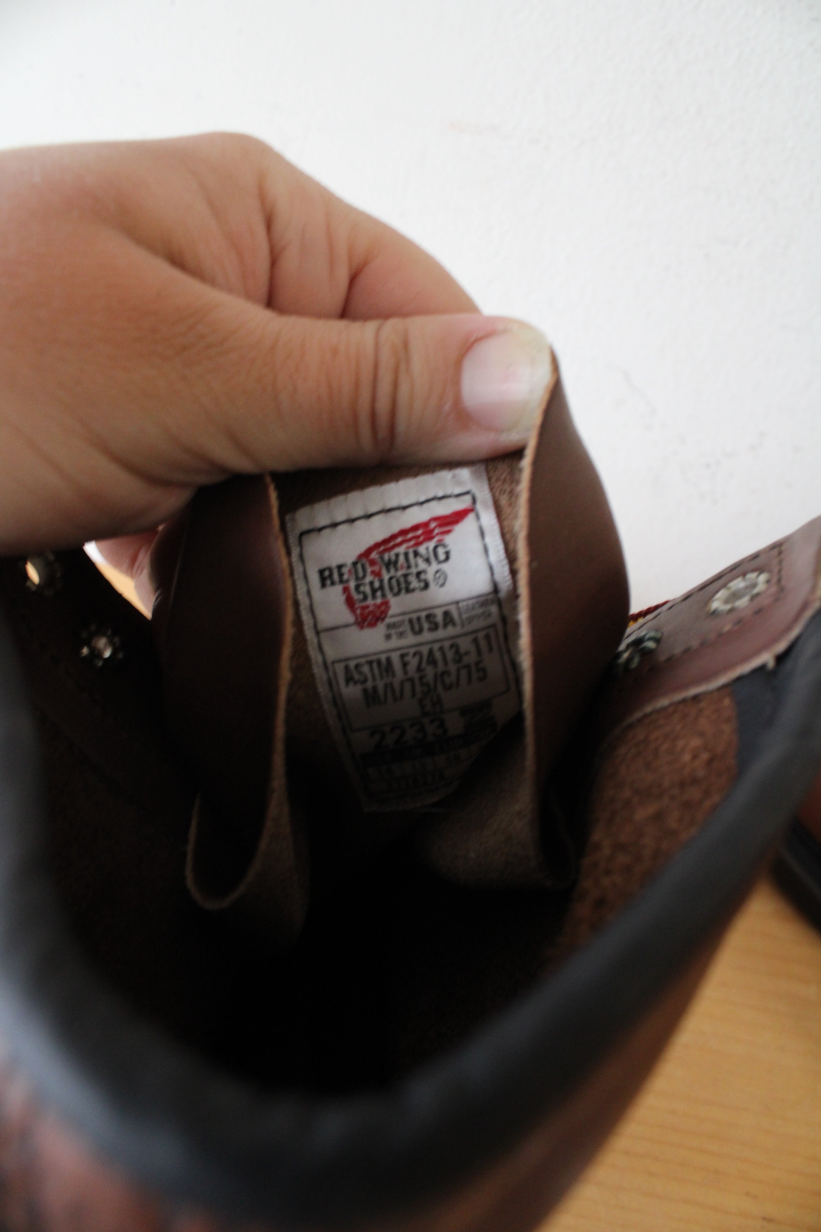 Red Wing Brown Leather Steel Toe Boots | 14