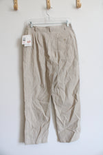 NEW Liz Claiborne Beige Linen Blend Trouser Pants | 10P