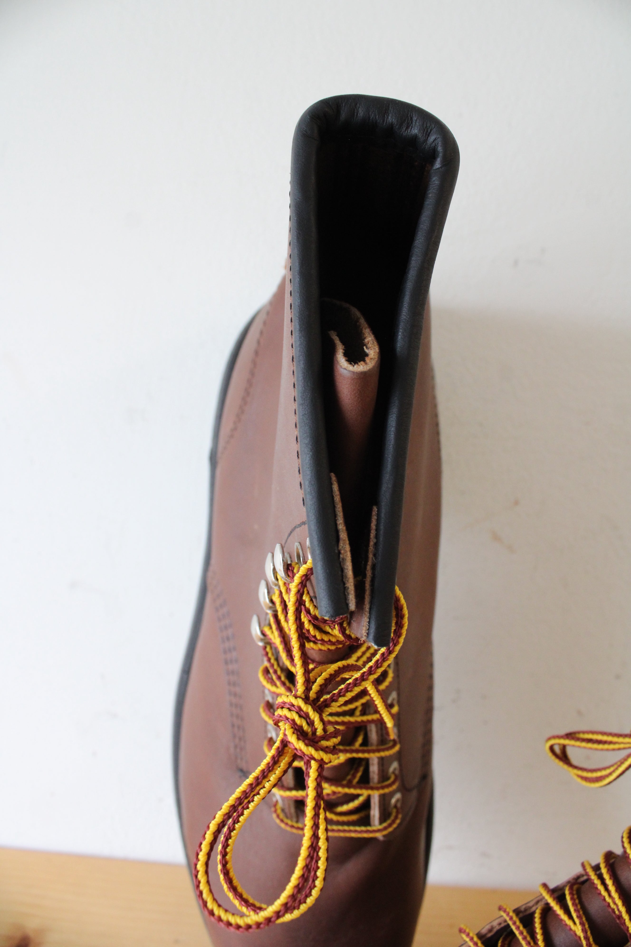 Red Wing Brown Leather Steel Toe Boots | 14