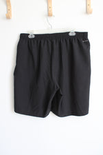Hind Black Athletic Shorts | L