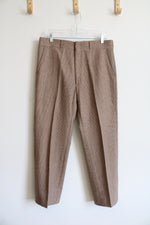 Haggar Imperial Vintage Brown Plaid Trouser Pants | 32