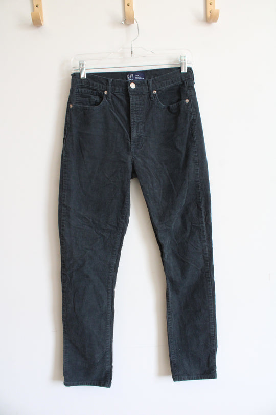 Gap Denim High Rise Vintage Slim Dark Teal Corduroy Pants | 4/27