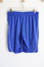 Adidas Blue Striped Athletic Shorts | L
