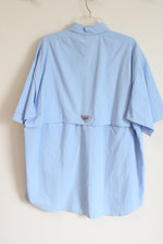 NEW Columbia Bahama Light Blue Short Sleeved Button Down Shirt | XL Tall